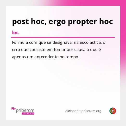 Significado de post hoc, ergo propter hoc